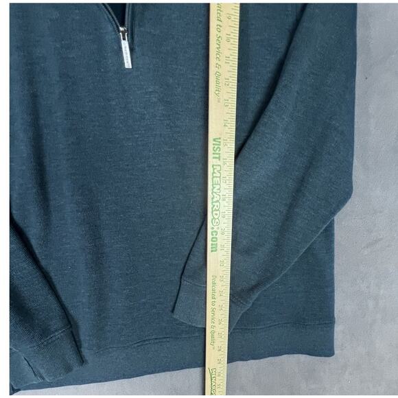 Van Heusen Quarter 1/4 Zip Pullover Shirt Sweater Mens Sz 2XL Teal Green - Picture 5 of 6